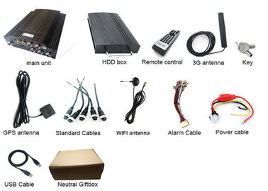 3G 차량 CCTV 4 채널 경보망 VW605를 추적하는 1T HDD 차 이동할 수 있는 DVR UPS