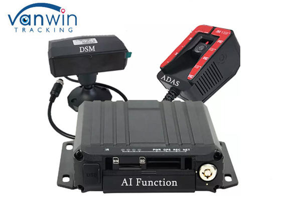 4CH 듀얼 SD 카드 MDVR 1080P 4G GPS AI 모바일 DVR 드라이버 피로 모니터 시스템