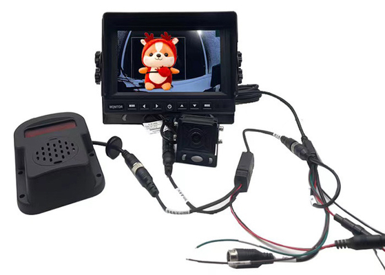 1080P HD BSD 맹점 감지 보조 AI 카메라 소리 및 7인치 모니터가 있는 조명 경보