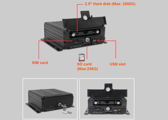 H.264 HDD SSD IPC 4는 트럭 차량 자동차를 위해 모바일 DVR GPS 와이파이를 보냅니다