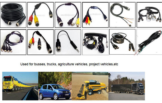 사용자 정의 DVR 액세서리 M12 4pin 여성 / 남성 RCA / BNC DC 커넥터 / 어댑터 케이블