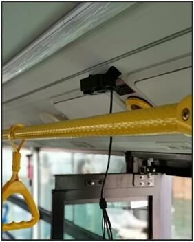 와이파이 3G 4G 시민들은 카메라 자동 버스 승객 반대를 대항합니다