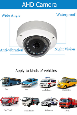 1080P 작은 방수 AHD 자동차 돔 카메라 반달 사람 증명 차량 감시 카메라