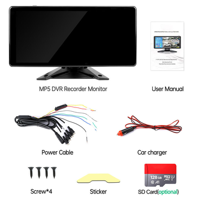 AI 자동차 DVR 시스템 BSD 알람 360° 4CH 10.36 인치 모니터