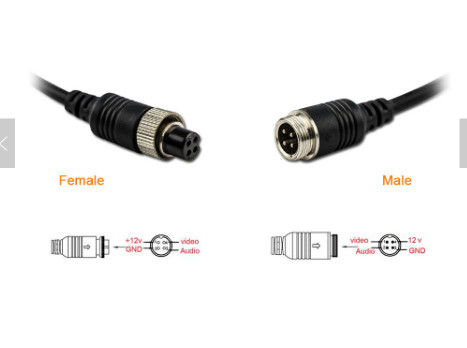 M12 CCTV 카메라 커넥터용 4핀 케이블 어댑터 여성에서 남성 / 여성 Y 스플리터 케이블