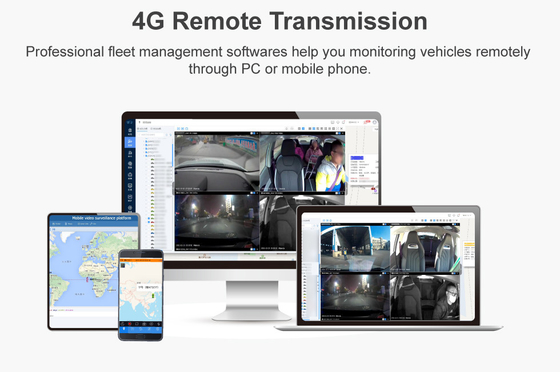 2CH 무료 플랫폼 대시 캠 DVR 모빌 4G GPS MDVR 180도 수직 각