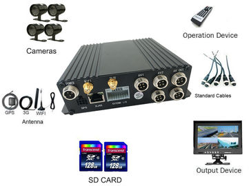4CH SD 4G 차 와이파이 대패를 가진 디지털 방식으로 택시 비디오 녹화기 MDVR 체계 24/7 감시