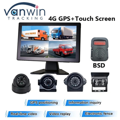 4G 자동차 장착 SD 카드 녹화 4 채널 모니터링 및 GPS 위치 설정