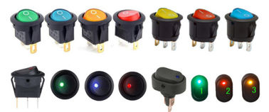 다양한 색깔 DVR 부속품, 차 트럭 로커 둥근 토글 LED 스위치 온-오프 통제