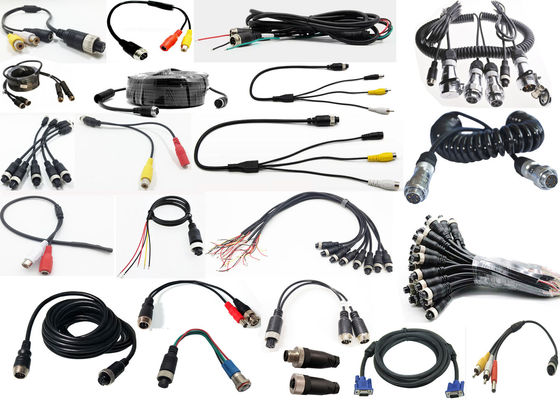 20m 항공 등급 GX12 4pin 남성에서 여성 후방 카메라 후방 카메라 DC 12V/24V 연결을 위한 확장 케이블