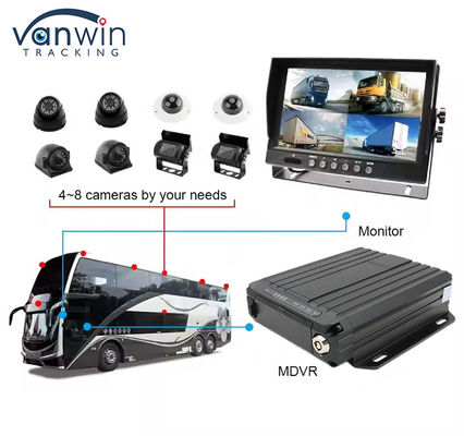 4G 온라인 비디오 추적 GPS 모바일 DVR 1080p SD 카드 4 채널 심 카드 GPS 차량 CCTV 카메라