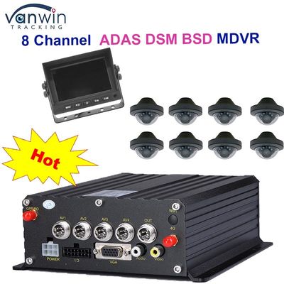 1080P H265 듀얼 SD 카드 8 채널 모바일 DVR HDD Max 2TB 택시 트럭 밴