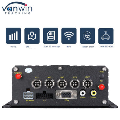 4G GPS 와이파이 듀얼 SD 카드 4 채널 MDVR 1080P HDD AI DVR 버스 자동차 플록리프트