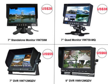 7인치 9인치 10인치 AHD TFT 자동차 모니터 4카메라 시스템을 위한 DVR 내장