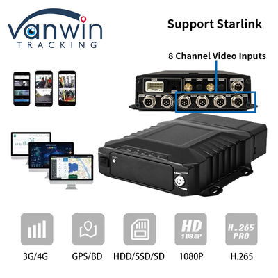4G 스타링크 1080P AHD 8 채널 자동차 CCTV MDVR GPS 4G WIFI 카메라 시스템 모바일 DVR