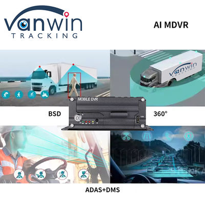 AI DSM ADAS BSD 지원 4G 5G WIFI GPS를 가진 4개의 Ch AI 트럭 버스 이동할 수 있는 DVR