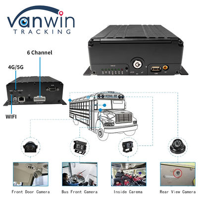4G 6 채널 H. 265 차량 보안 카메라용 자동차 모바일 DVR