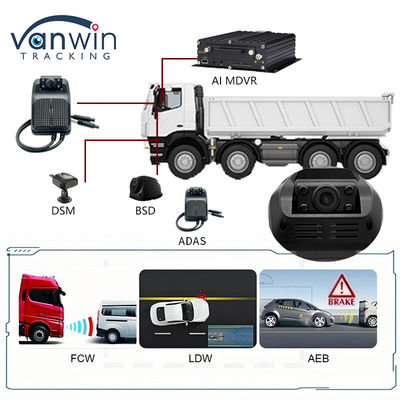 MINI 2CH 4CH 4G 듀얼 렌즈 AI 대시 카메라 ADAS DMS 4G GPS 트럭 버스 택시