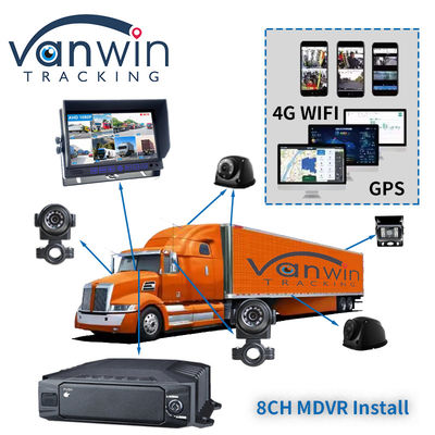 1080p HDD 8ch 모바일 DVR 4g GPS WIFI MDVR 키트 카메라 시스템 차량 추적기 자동차 보안