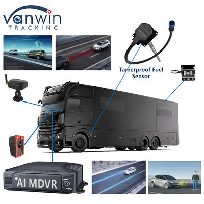 H.265 8CH HDD 모바일 DVR 고급 운전 DSM ADAS BSD AI 보행자 센서 모니터링 시스템