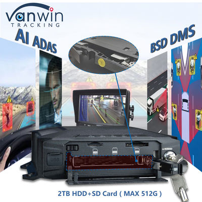 AHD 1080P 8CH 4G GPS 모바일 DVR 내장 ADAS DSM BSD 알고리즘 인공지능