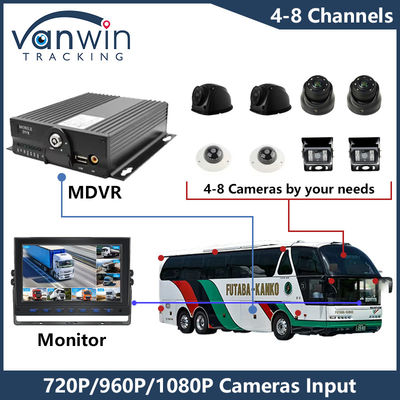 AHD 8CH HDD 원격 제어 모바일 DVR 1080P 4g GPS 기능 차량 안전 모니터링 Cmsv6 MDVR