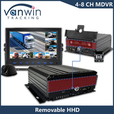 AHD 8CH HDD 원격 제어 모바일 DVR 1080P 4g GPS 기능 차량 안전 모니터링 Cmsv6 MDVR