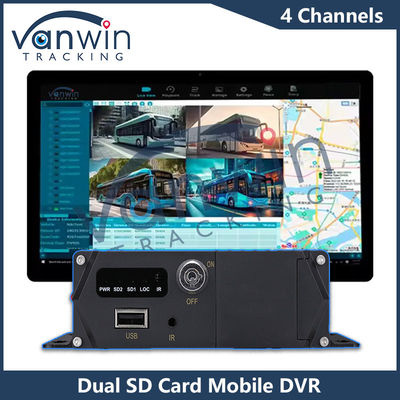 4CH HD 자동차 카메라 듀얼 SD 카드 모바일 DVR 4G GPS 1080P MDVR H.265 비디오 레코더