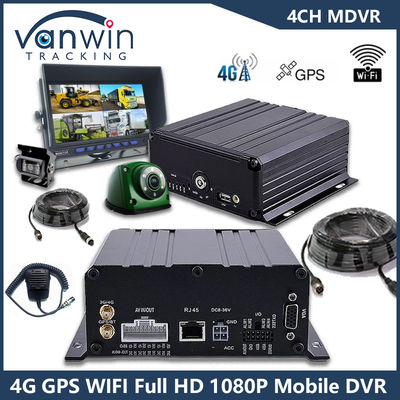 4CH GPS 4G 와이파이 모바일 DVR 풀 HD 1080P 자동차 카메라 HDD Mdvr 버스 밴 트럭 차량
