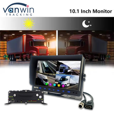 10.1 인치 AHD 자동차 화면 디스플레이 8CH MDVR 카메라 1080P 컬러 TFT 자동차 모니터 시스템