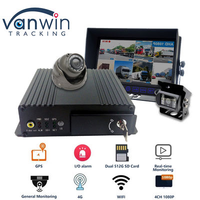 MAX 512GB 듀얼 SD 카드 저장장치 4CH 모바일 DVR 4G GPS 1080P 풀 HD SD 카드 Mdvr