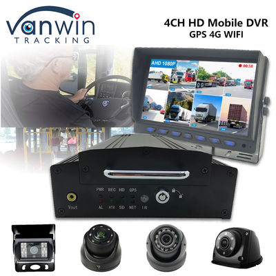 4채널 HDD SSD 모바일 DVR 1080P 4G 와이파이 GPS MDVR 차량 카메라 자동차 CCTV 시스템