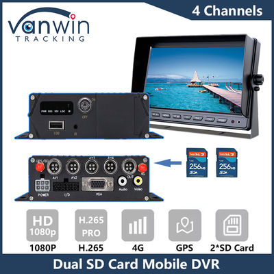 4G GPS 듀얼 SD 카드 모바일 DVR 1080P 4CH CCTV 카메라 레코더 보안 모바일 추적 DVR