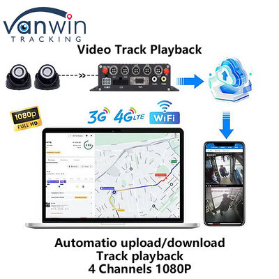 4G GPS 듀얼 SD 카드 모바일 DVR 1080P 4CH CCTV 카메라 레코더 보안 모바일 추적 DVR