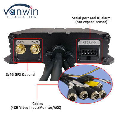 H.264 4CH HD 1080P 모바일 DVR 4G GPS WIFI SD 카드 MINI MDVR 자동차 비디오 모니터링