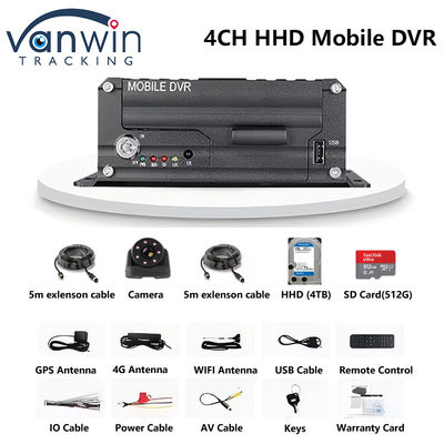 4CH 5G CMSV6 시스템 AI 모바일 DVR GPS ADAS BSD DMS H.265 MDVR 자동차 CCTV 모니터