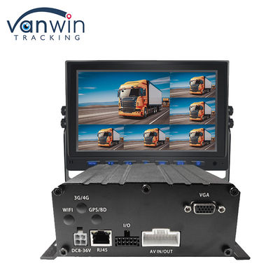 H.265 8CH HDD 1080P 모바일 DVR 시스템 4G MDVR 키트 GPS WIFI 함대 관리 기능