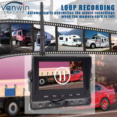 5인치 디지털 HD DVR 무선 트럭 백업 카메라 모니터 시스템 쿼드 뷰 화면
