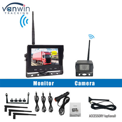 5인치 디지털 HD DVR 무선 트럭 백업 카메라 모니터 시스템 쿼드 뷰 화면