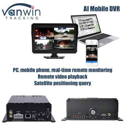 4CH 1080P AI 기능 모바일 DVR ADAS DMS 키트 DVR 4G GPS SD HDD MDVR 시스템 차량