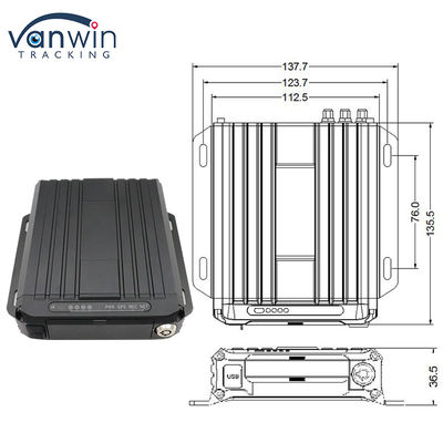 OEM ODM 실시간 4CH GPS 모바일 DVR 4G 1080P 와이파이 듀얼 SD 카드 MDVR 버스