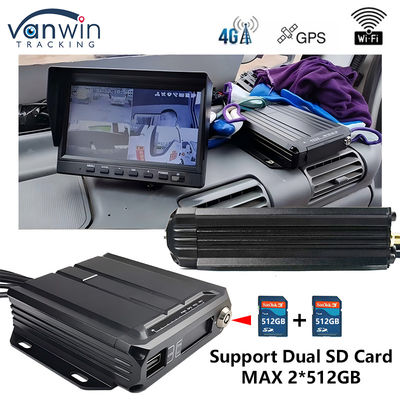 4CH 듀얼 SD 카드 모바일 DVR 미니 사이즈 자동차 블랙 박스 차량 CCTV 4G GPS MDVR