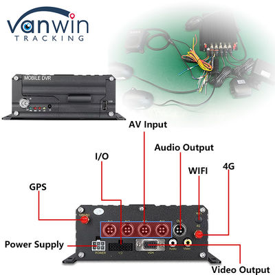 4CH 1080P HDD 모바일 DVR 4G GPS 실시간 모니터링 및 추적 데이터 저장 장치