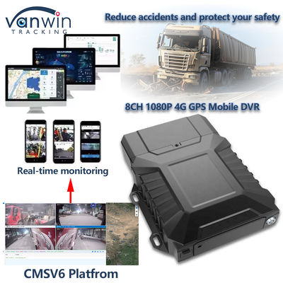 8CH 비디오 감시 HDD 모바일 DVR 4G GPS 와이파이 MDVR 실시간 모니터링