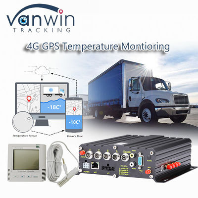 냉장 차량의 무선 4CH 4G GPS 비디오 녹화기 온도 모니터링
