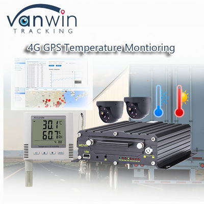 냉장 차량의 무선 4CH 4G GPS 비디오 녹화기 온도 모니터링