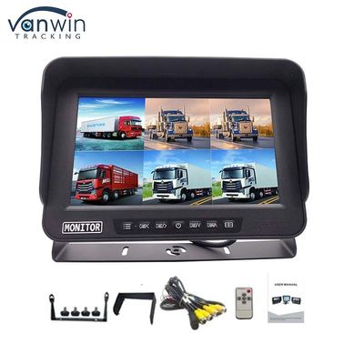 AHD 1080P MDVR 모니터 10.1 인치 6 채널 방수 스플릿 디스플레이 모니터 SD 카드 차량용