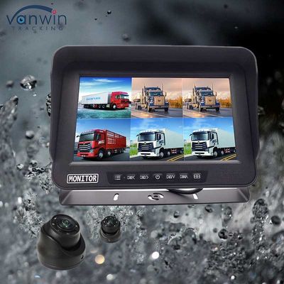 AHD 1080P MDVR 모니터 10.1 인치 6 채널 방수 스플릿 디스플레이 모니터 SD 카드 차량용