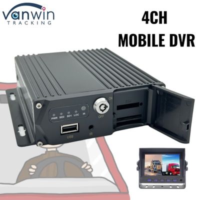 4 채널 SD 카드 모바일 DVR 차량 모니터링을 위한 듀얼 카드 듀얼 대기 상태