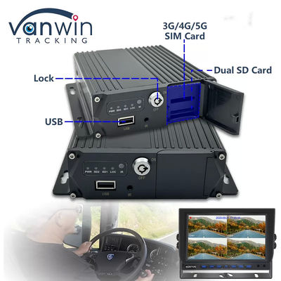 4G GPS MDVR 4 CH SD 카드 비디오 레코더 차량 안전 모니터링을 위한 듀얼 카드 듀얼 대기 상태